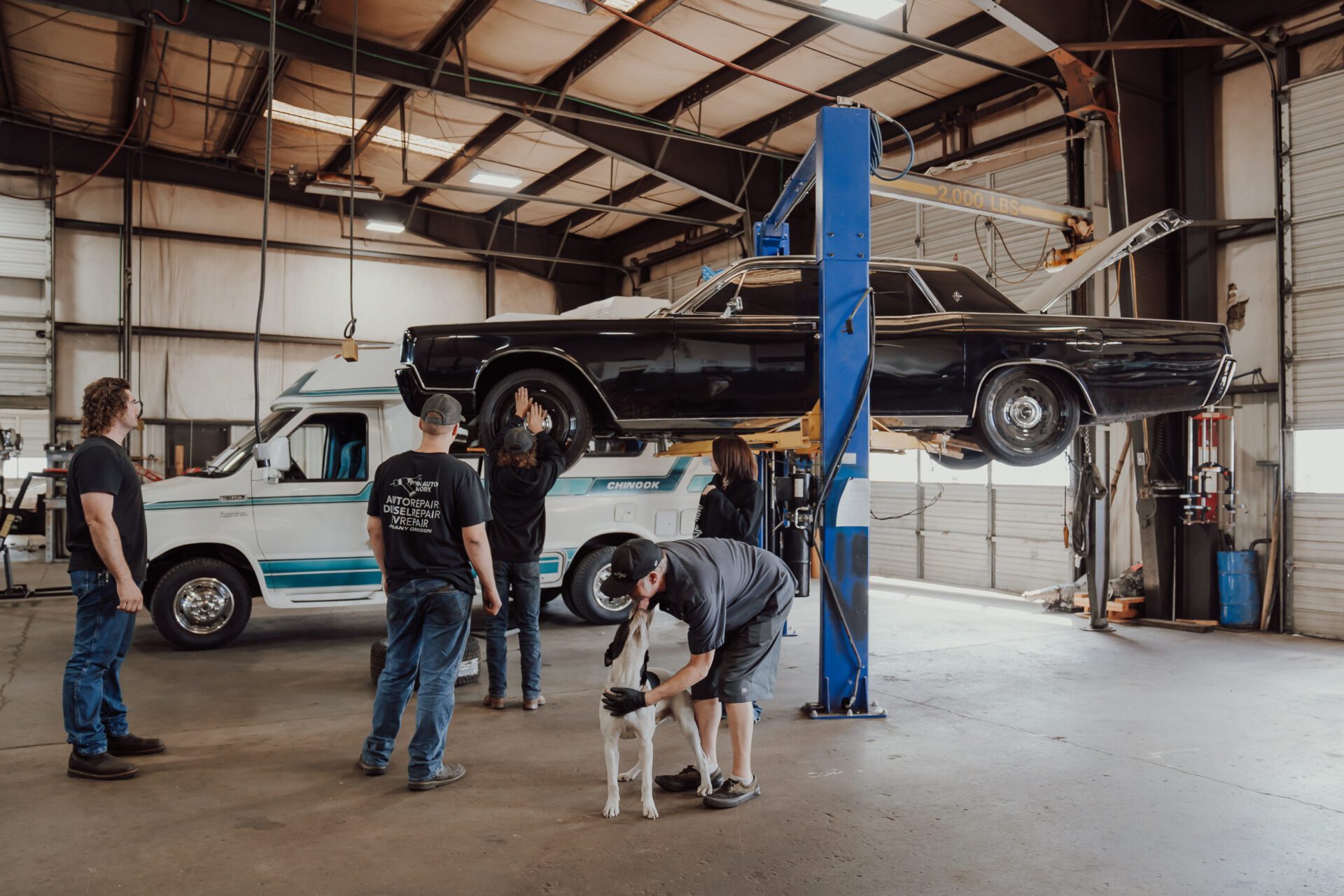 A man is working on the welding machine